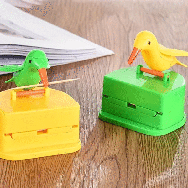1Pc Cute Bird-Shaped Toothpick Dispenser - Durable PP Plastic Easy Press-To-Open for Home Room Party Storage Fun Gift Idea – Image 3