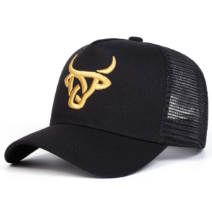 Unisex Ox Head Embroidery Baseball Net Caps Outdoor Adjustable Spring and Summer Casual Sunscreen Hat