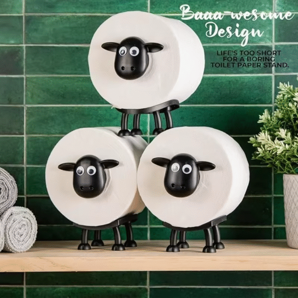 Cute Sheep Dog Shape Toilet Tissue Rack Free Standing Storage Roll Paper Holder Animal Shape Decorative Toilet Paper Racks 2025 – Image 3