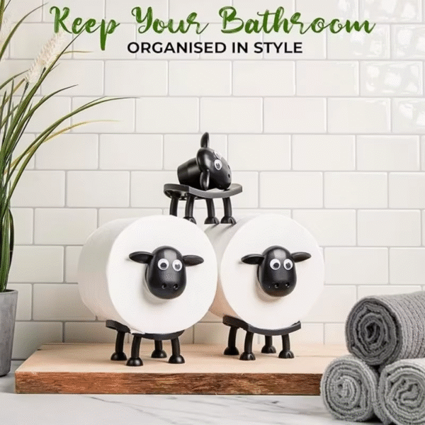 Cute Sheep Dog Shape Toilet Tissue Rack Free Standing Storage Roll Paper Holder Animal Shape Decorative Toilet Paper Racks 2025 – Image 5