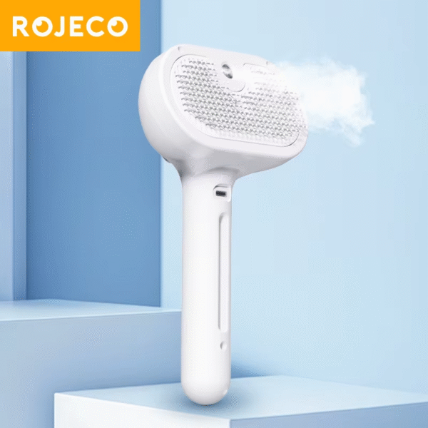 ROJECO Pet Spray Hair Comb Professional Electric Hair Straightener Comb Brush for Cat Pet Massage Comb Steam Brush for Hair Care – Image 2