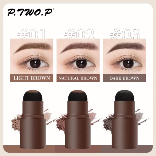 PTWOP One Step Eyebrow Stamp Shaping Kit Set Waterproof Women Makeup Brows Stencil and Kit Tattoo Eyebrow Brush Shipping Free – Image 5