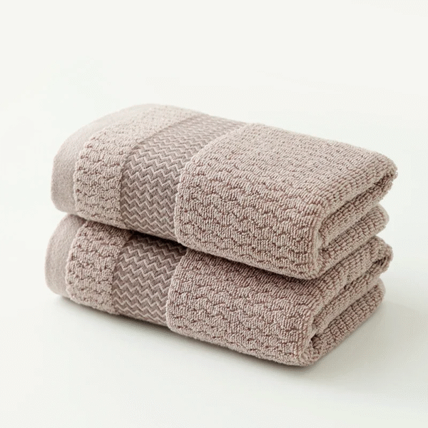 Set of 2 Thickened Absorbent Cotton Towels Quick Dry Soft Face Towels Pure Cotton Quick Absorbent Towels for Home Bathing – Image 8