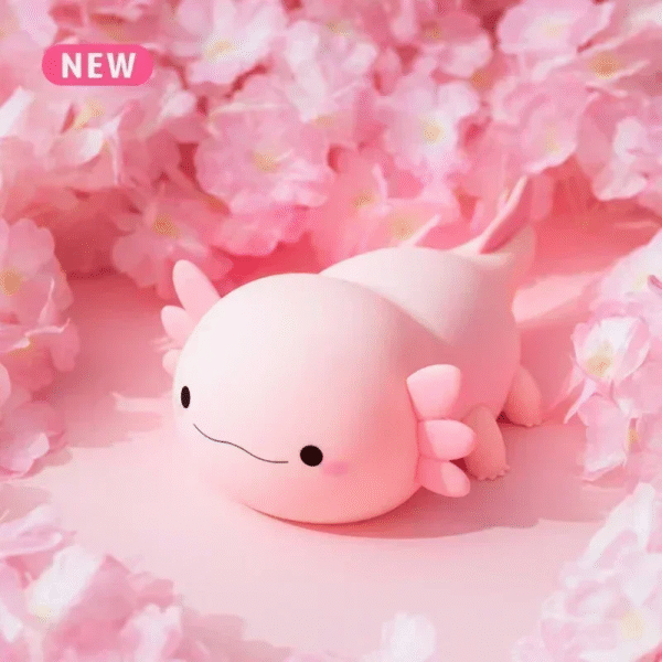 Cute Axolotl Night Light Silicone Nursery Sleeping Lamp Touch Control Nightlights USB Rechargeable Table Lamp for Child – Image 11