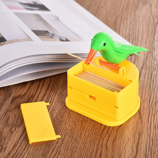 1Pc Cute Bird-Shaped Toothpick Dispenser - Durable PP Plastic Easy Press-To-Open for Home Room Party Storage Fun Gift Idea – Image 5