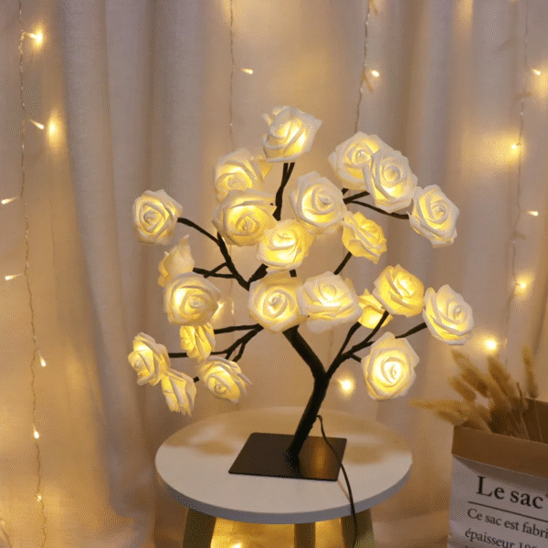 36LED/108LED Table Lamp, Rose Light String, Tree Night Lights, USB Powered Lighting, for Girls Lover Party Camping Summer Decor – Image 3