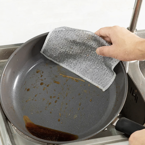 10Pcs/5/1Pc Magic Steel Wire Cleaning Cloths Double -Sided Metal Wires Rags Kitchen Dish Pot Washing Cloth Towel Clean Tool – Image 3