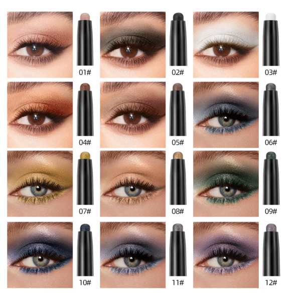 Pearlescent Silkworm  Pen Waterproof  Pencil Glitter Matte Nude Gold Eye Shadow Pen Pigment Cosmetics – Image 3