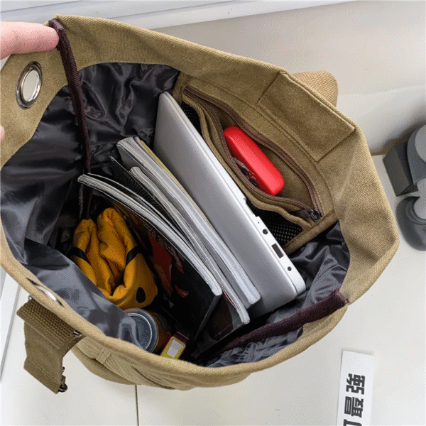Sport Large Capacity Travel Backpacks Male Luggage Canvas Bucket Shoulder Bag Man Hiking Duffle Bags Men Rucksack Outdoor – Image 7