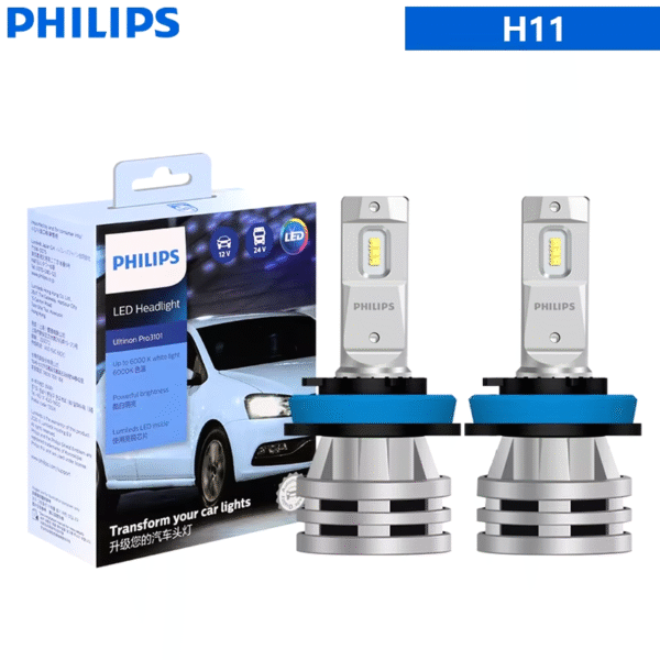 Philips LED H1 H3 H4 H7 H11 Ultinon Pro3101 12V/24V 6000K Bright White HB3 9005 HB4 9006 HIR2 9012 Auto Headlight LED Lamps, 2X – Image 8