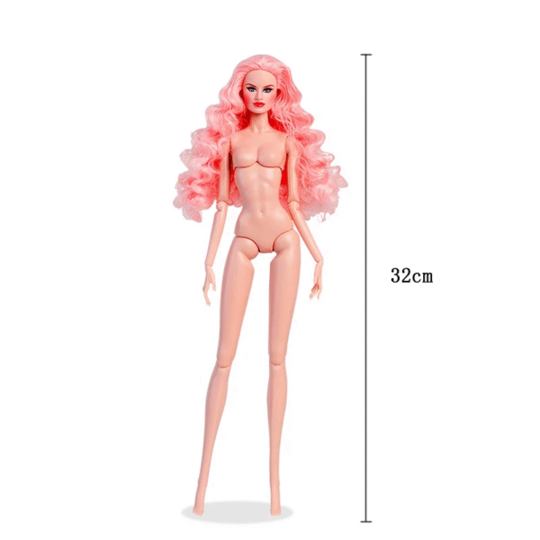 European Fashion 1/6 32Cm BJD Doll Pink Body Blond Hair White Skin Daily Outfit Party Cute Gown Girls DIY Toys Birthday Gifts – Image 5