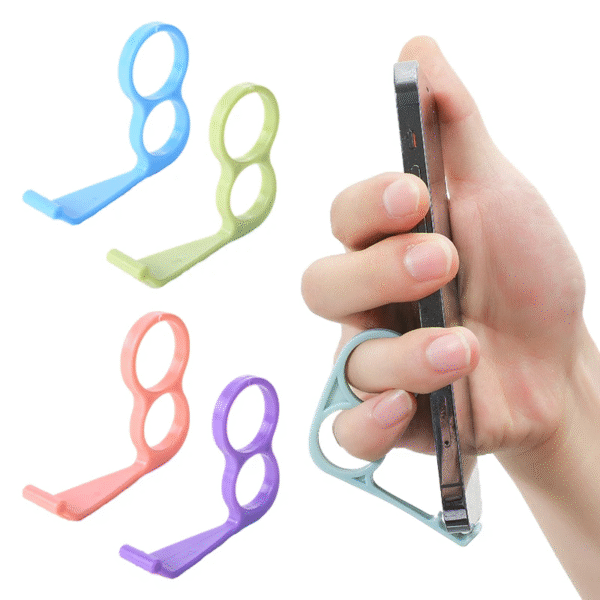 Mobile Phone Grip Holder Finger Ring Support Plastic Cellphone Handheld Bracket Desktop Mount Stand Bracket for Iphone Sumsung – Image 2