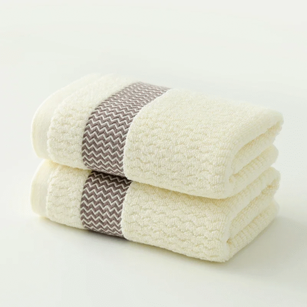 Set of 2 Thickened Absorbent Cotton Towels Quick Dry Soft Face Towels Pure Cotton Quick Absorbent Towels for Home Bathing
