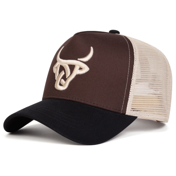 Unisex Ox Head Embroidery Baseball Net Caps Outdoor Adjustable Spring and Summer Casual Sunscreen Hat – Image 8