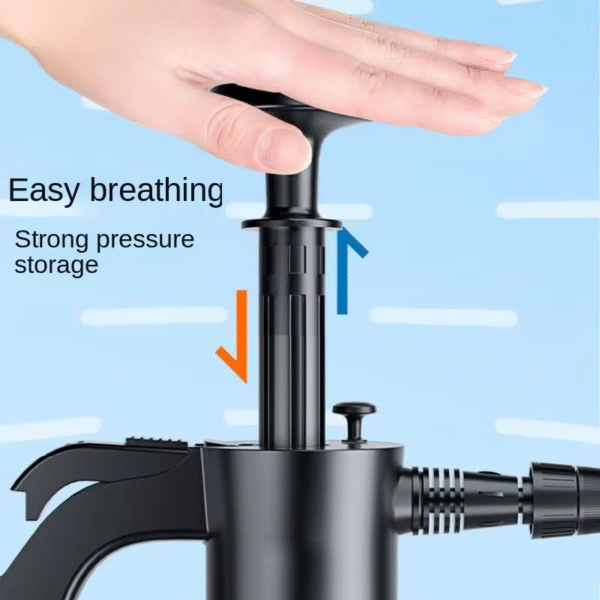 2L Hand Pump Foam Sprayer with 3 Types of Nozzle Hand Pneumatic Foam Cannon Snow Foam Car Wash Spray Bottle Car Window Cleaning – Image 5