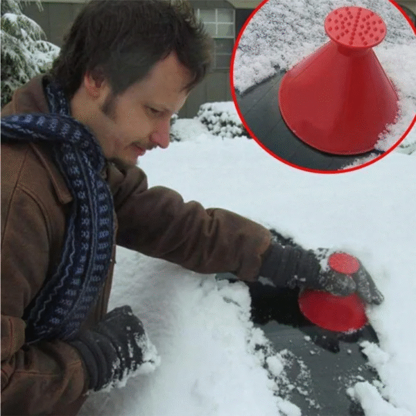 Winter Auto Car Magic Window Windshield Car Ice Scraper Shaped Funnel Snow Remover Deicer Cone 2023 New Scraper for Car Glass – Image 3